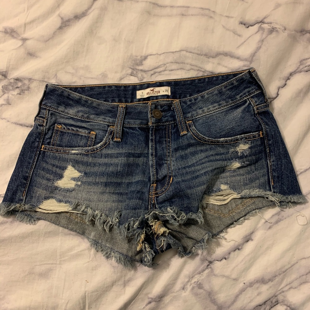 Hollister ripped jeans shorts